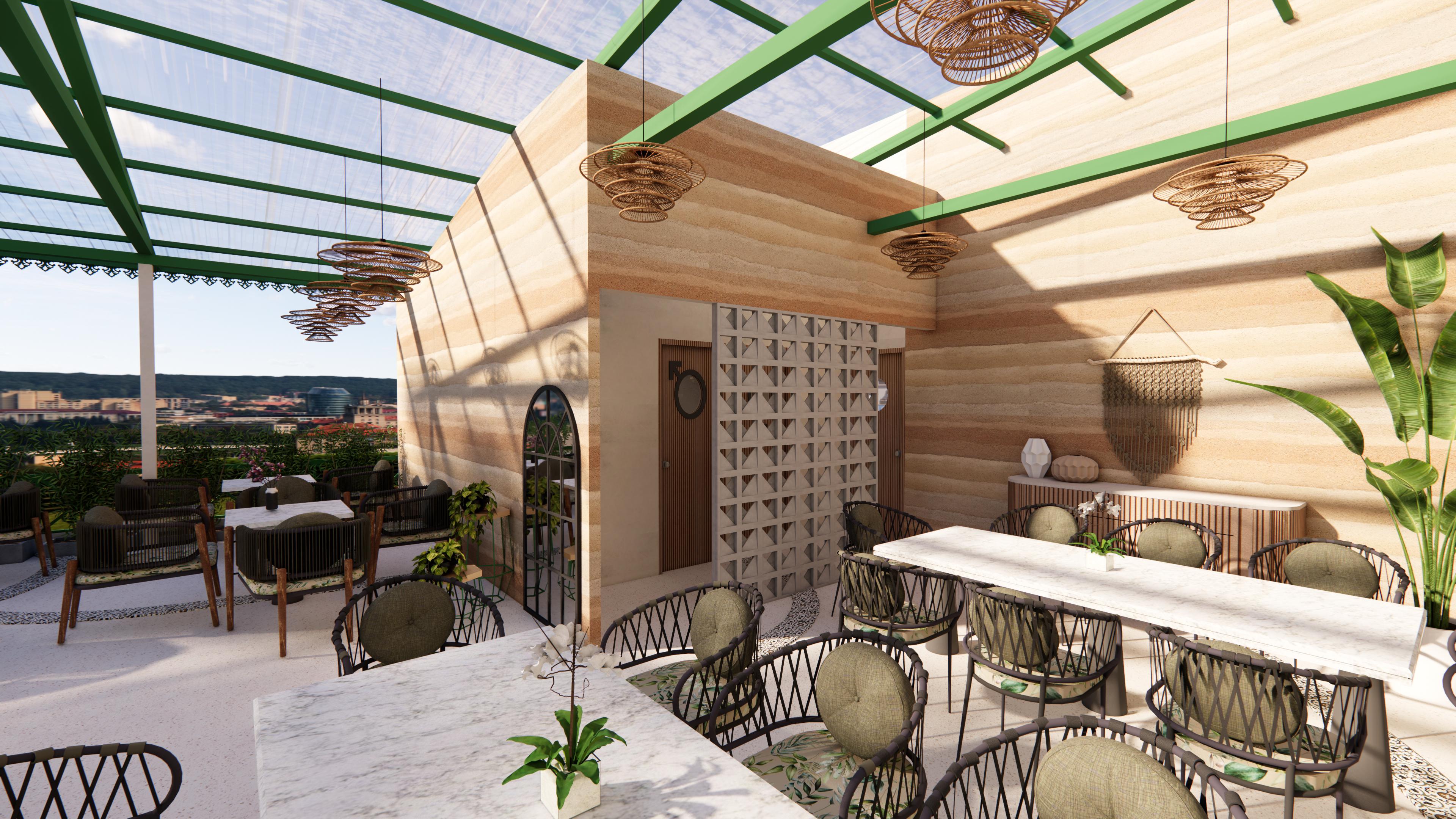 The Rooftop at KŌNA cafe in Chhindwara